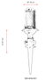 Opviq BBO-68162-BSY Lámpara de pared para exteriores Negro y Blanco